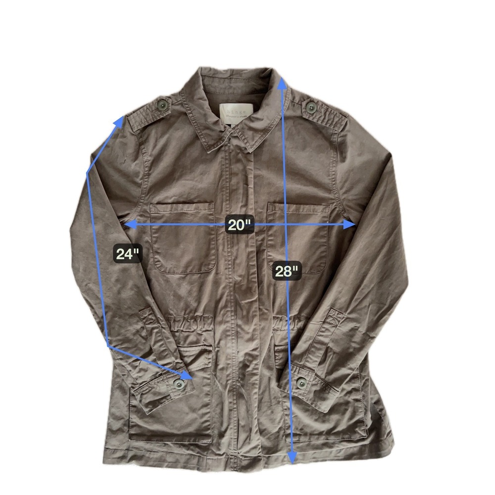 Hinge Utility Field Jacket Womens Medium Brown Cotton Twill Military Gorpcore - Picture 11 of 11